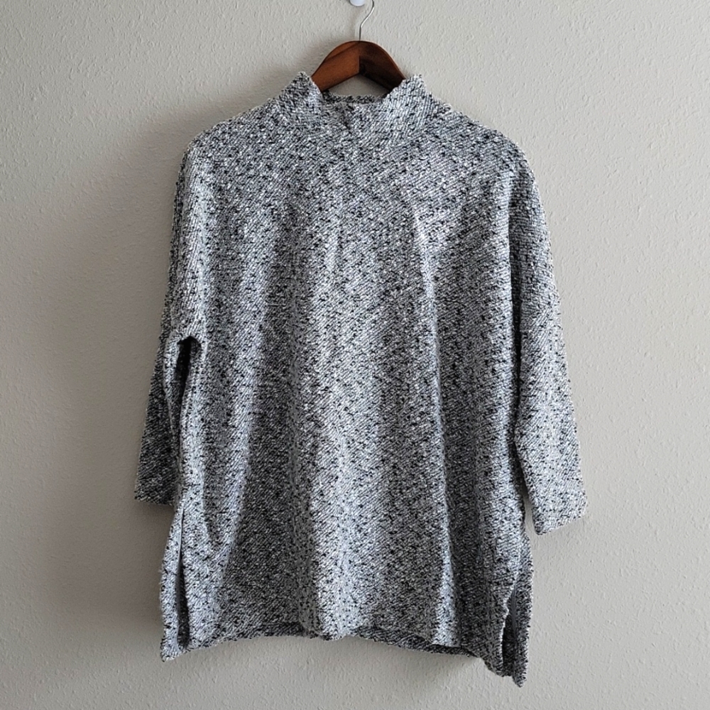 Lou & Grey Mock Neck Boxy Sweater size S